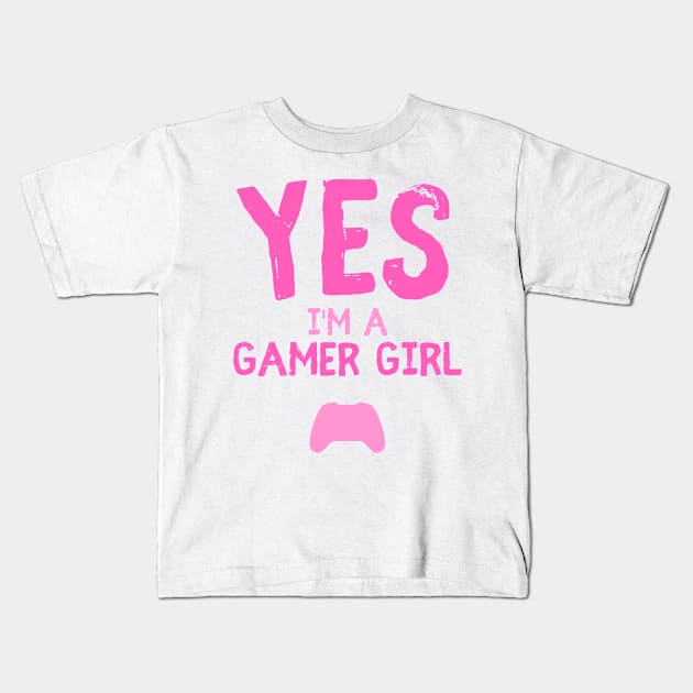 Gamer girl gamer gift saying Kids T-Shirt by ShirtyLife